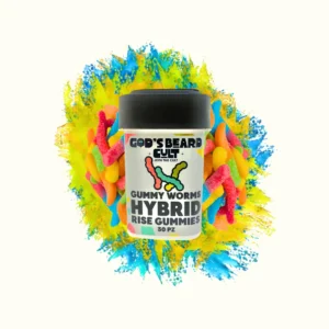 Gomitas con THC Delta 9 de God’s Beard Cult, sabor Gummy Worms, disponibles en Splift.