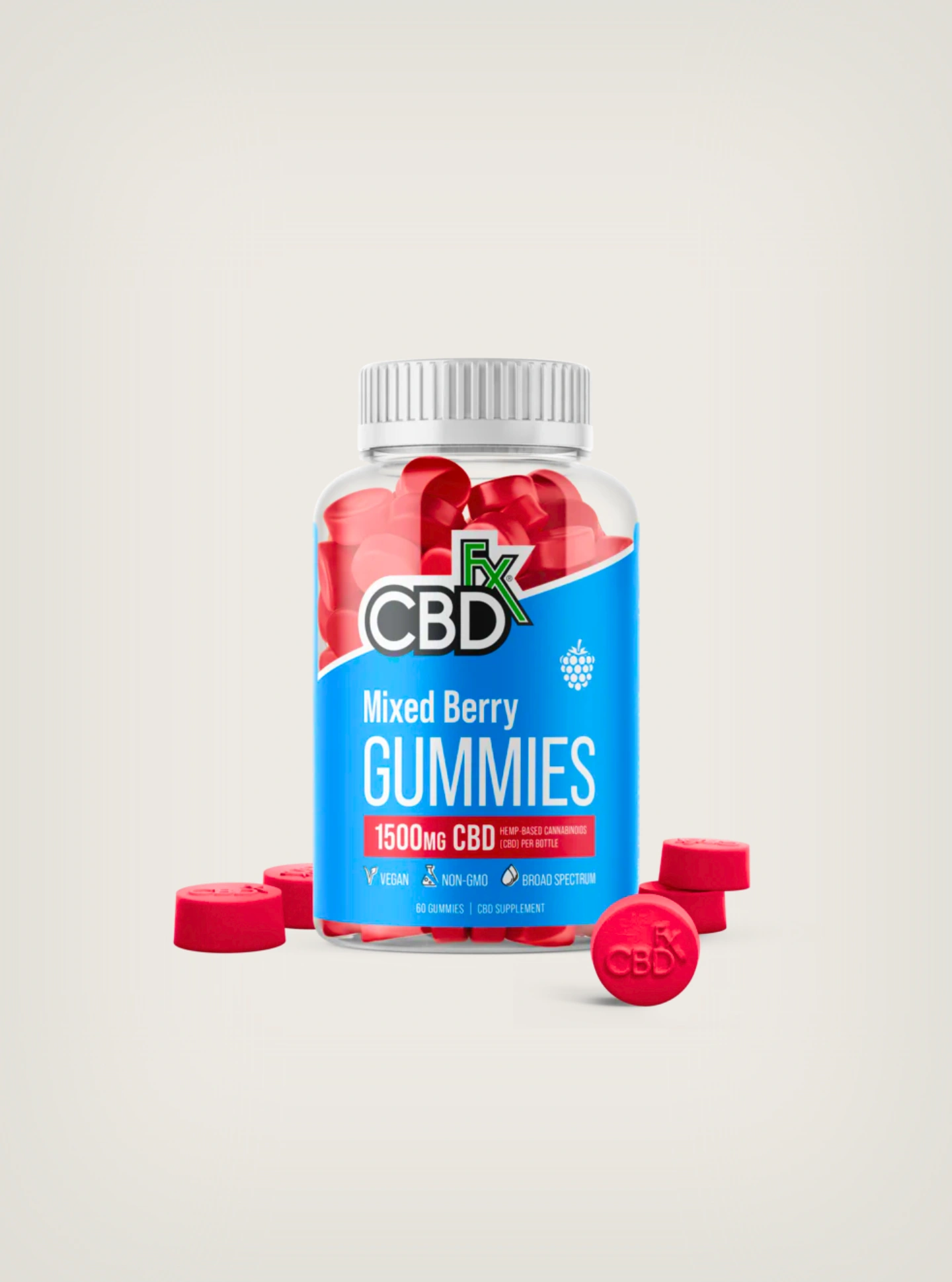 CBDFx | Gomitas de CBD Original Mixed Berry 60pzs | Cannabidiol Mexico