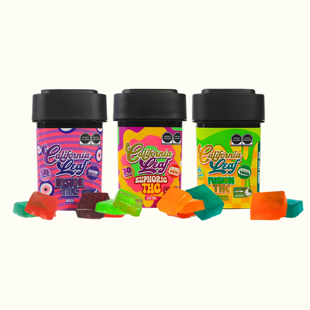 California Leaf | Gomitas con THC Delta 9 25mg/pza | 15 o 30 piezas