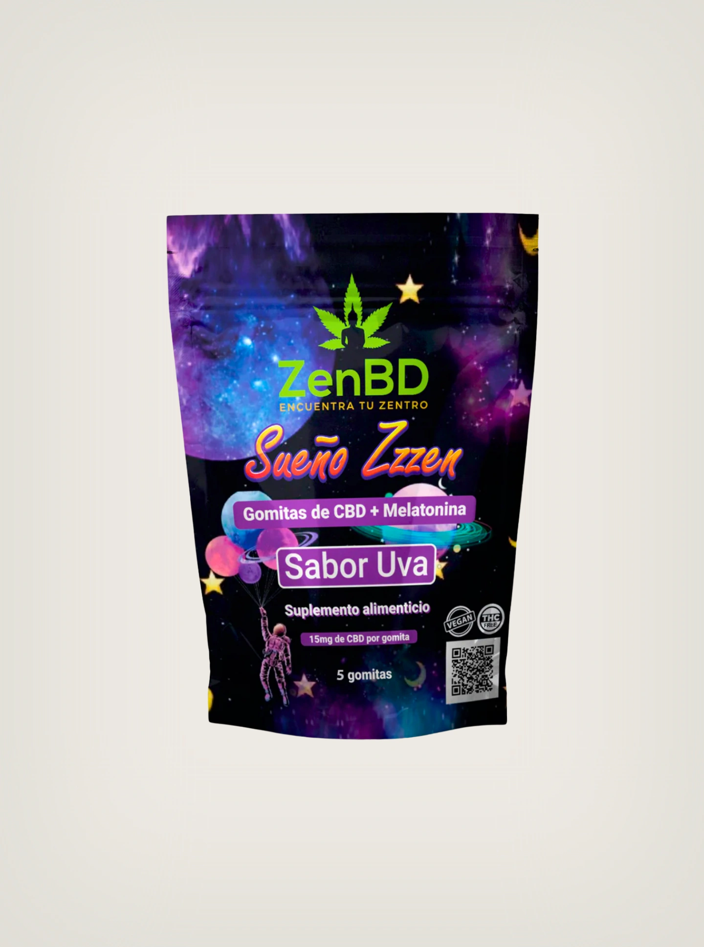 ZenBD | Gomitas de CBD Full Spectrum + Melatonina Para Dormir | 5 o 30pzs